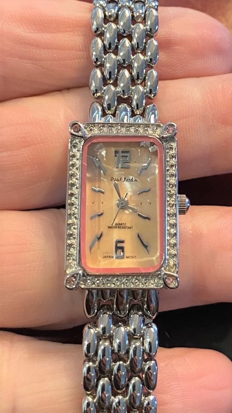 Women's 20mm Silver Tone Paul Jardin Watch, Faceted Crystal